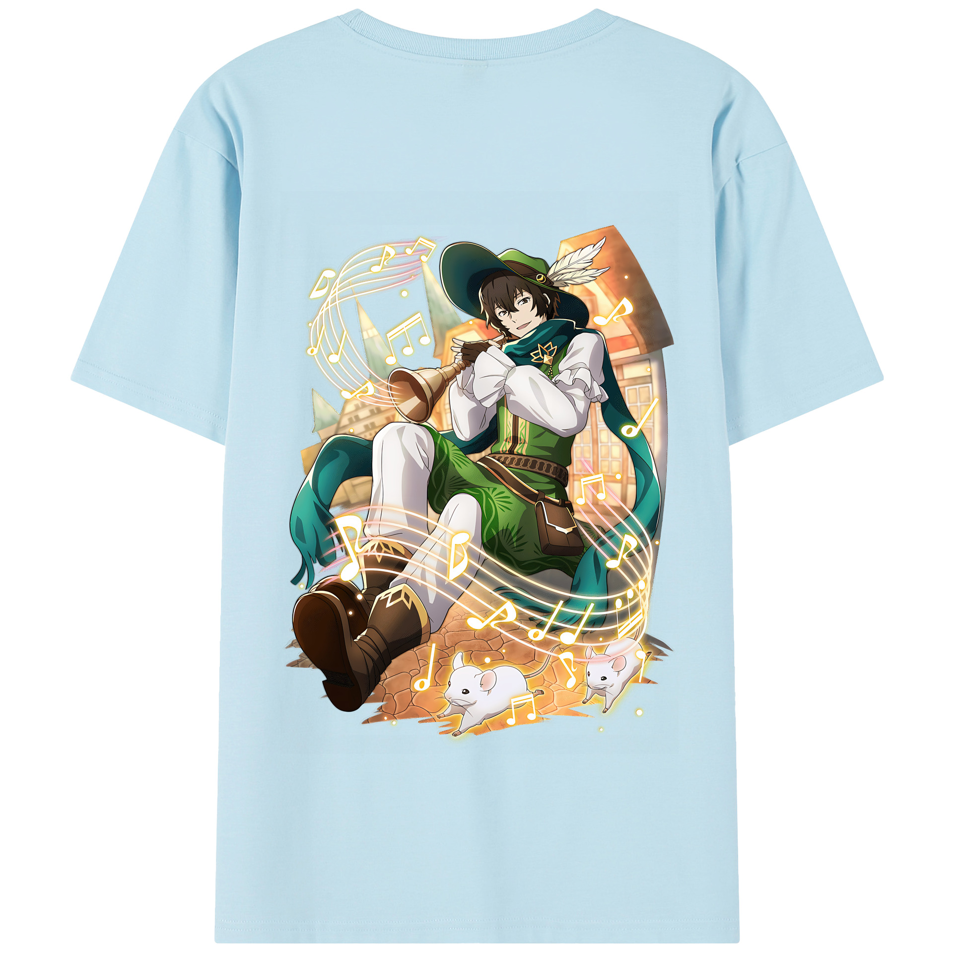 （画像用） 文豪ストレイドッグス Bungo Stray Dogs 綿100％半袖Tシャツ（背面プリント）
